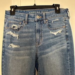 American Eagle Hi Rise Skinny Kick Crop Jeans